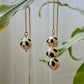 super cute Natural freshwater pearls panda painting drop dangle earrings,gift for her