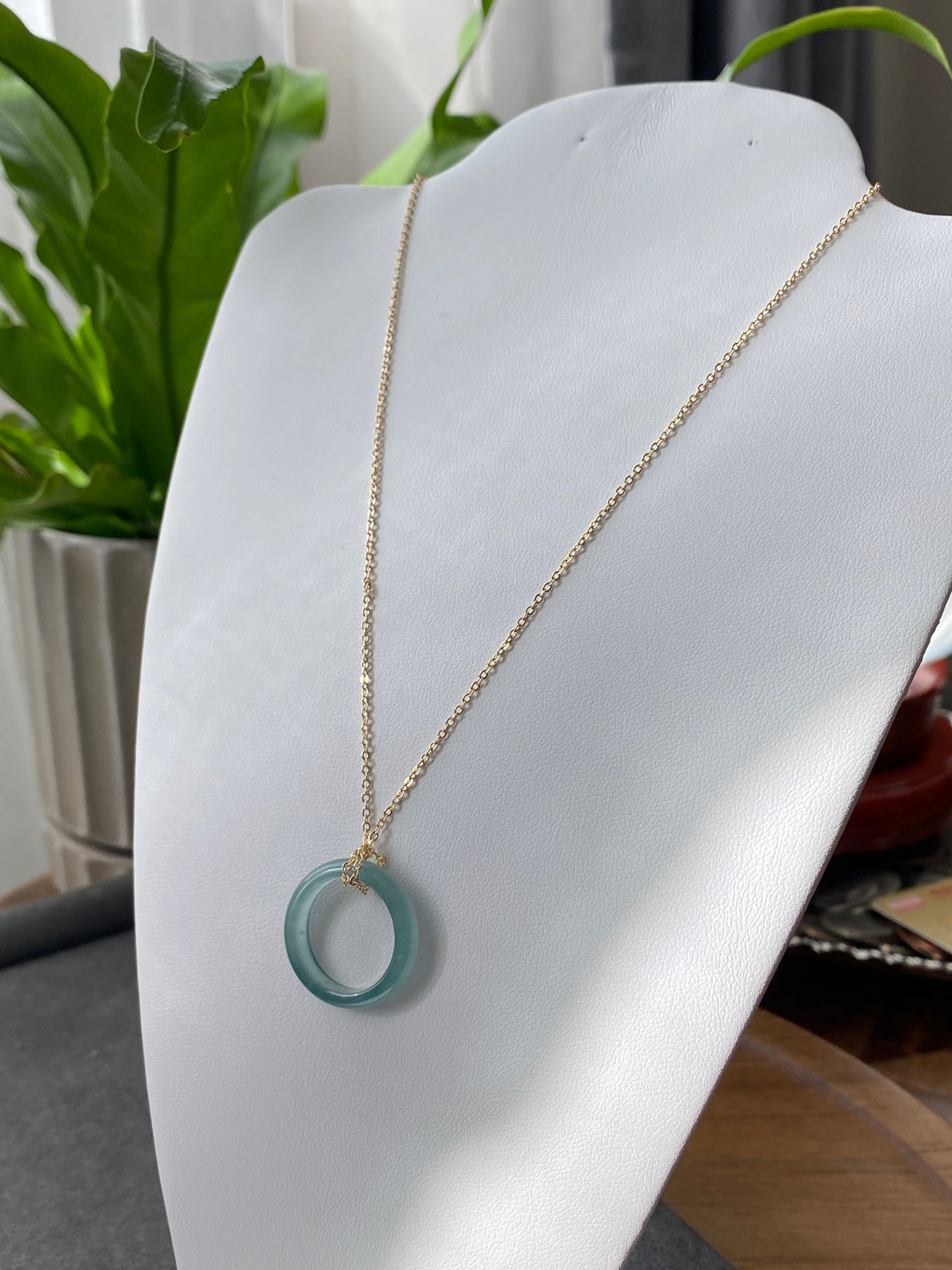 Hight Grade Natural Guatemala Jadeite Jade Donut,Ring Pendant Necklace,Valentine's Day