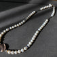 Almost Round Natural Pearls with Black mother of pearls Vintage Multiple Use Choker Necklace
