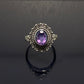 AAA grade Amethyst sterling silver vintage ring
