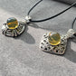 Genuine Natural Dominican Amber High Rare Grade Smooth Round Sterling silver setting,  Victorian Chrome Hearts Mid-century Style Necklace