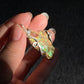Natural raw Canadian Ammonite Freeform gemstone Pendant with 14k white gold wire