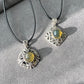 Genuine Natural Dominican Amber High Rare Grade Smooth Round Sterling silver setting,  Victorian Chrome Hearts Mid-century Style Necklace
