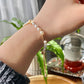 Natural Fresh water baroque Pearls with four leaf clover Mother of pearls 14K gold slide open Bracelet