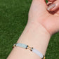 18K Gold plate Multiple Color Natural Jade Link Bracelet,gift for her,gift for MOM