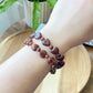 Natural Red Copper Rutilated Quartz Full of rutilated heart shape bead bracelet 12mm