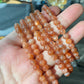 AAAAA Grade Natural Sunstone Gradual change Color super shinning illuminate Fire three layer Bead Bracelet Necklace 5mm,6mm