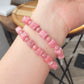 AAAA grade natural Rhodochrosite square pork belly bead bracelet handmade