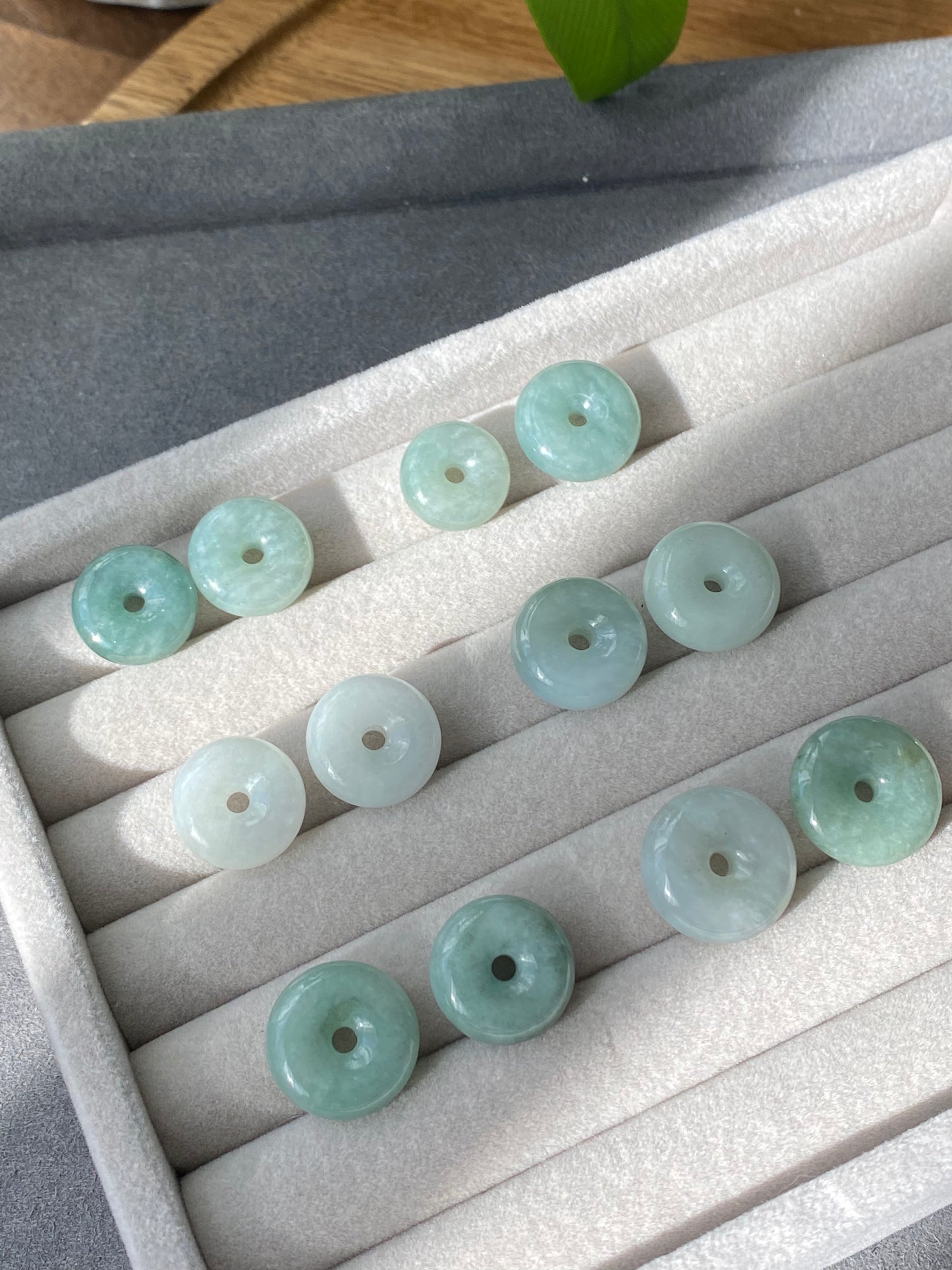 Natural A Donut Hetian Jade,Circle Jade Drop Earring,Drop dangle Earring/EarWire,handmade earring