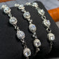 Certificated 0.5ct  Moissanite chain Sterling silver bracelet,wedding chain bracelet, gift for her