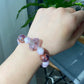 Natural Raw Ametrine Purple Lithium Amethyst Purple Phantom Lilac Mixed Design Bracelet