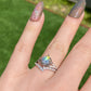 Certificated 1ct. Moissanite Chrysanthemum floral sterling silver Ring,wedding ring, Groomsman gifts,Bridesmaid Gifts