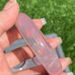 TOPPEST Silky Fire illuminate Rose Quartz Bangle Bracelet,gemstone Rose Quartz Crystal Bangle,gift for her,gift for Mother,Lover