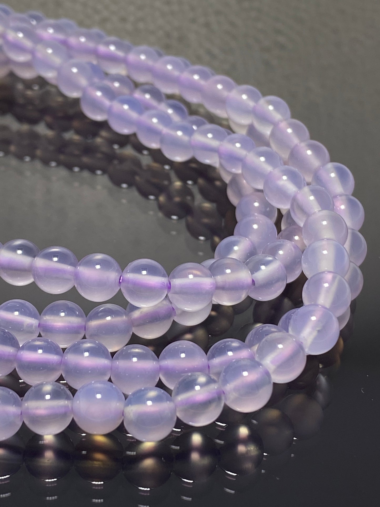 AAAA grade Purple (grape) chalcedony gemstone bead Lavender Lilac 6MM bracelet