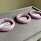 Natural Taro milk shake Light Purple Lepidolite with Black Mica Bangle,woman bangle bracelet,Birthday Anniversary Gift for Her