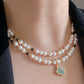 Natural Freshwater pearls with faceted Black Spinel 14K gold filled Handmade Necklace,gift for her, gift for him