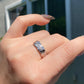 Certificated 1.0 ct. Moissanite Lozenge Sterling silver everyday ring wedding ring  with box