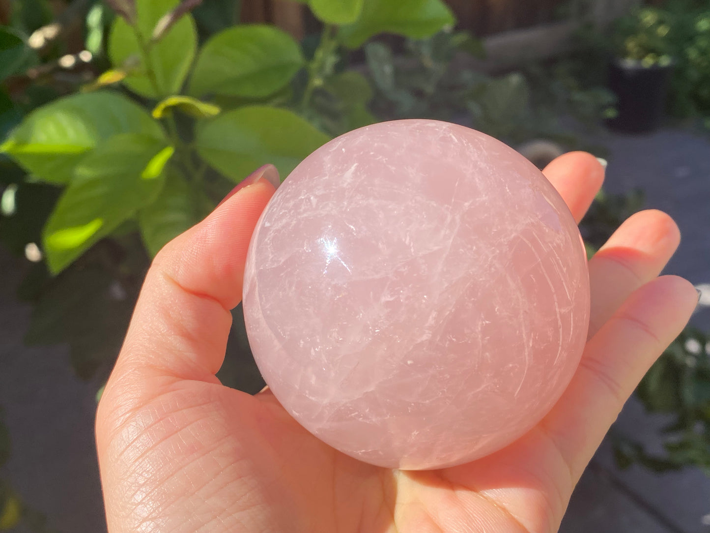 Hight grade 76MM Natural Rose quartz Sphere，Quartz Crystal Ball,Crystal Healing Divination ball,Led light stander