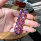 AAAAA grade cat eyes luxury purple Lepidolite,woman bracelet, nature smoothy round gemstone bead bracelet