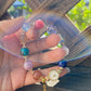 sunstone，rose quartz，Blonde crystal，Turquoise ，Amethyst，Rhodonite，Black Rutilated ，Lapis Lazuli，aquamarine all in one bracelet