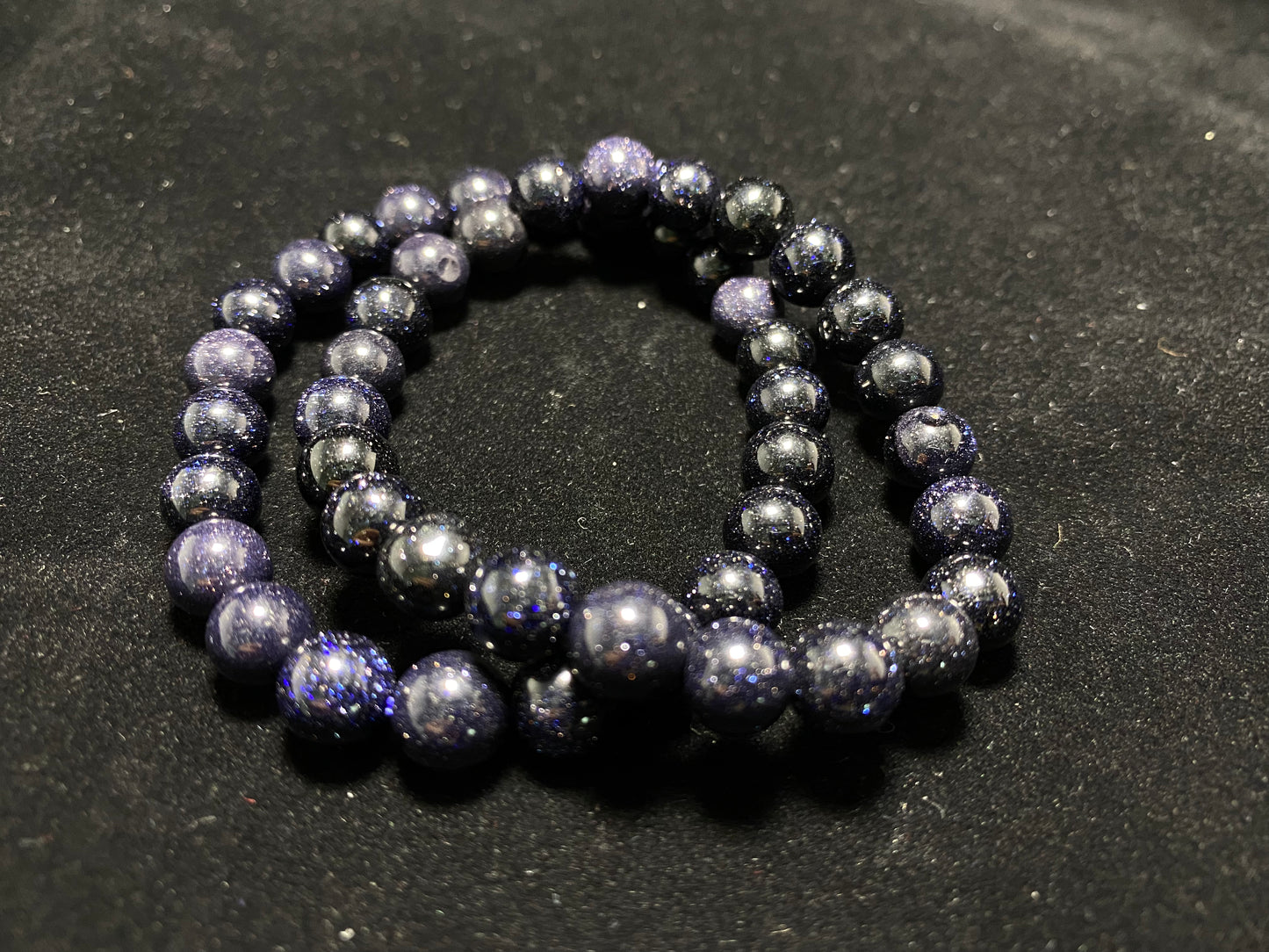 bling Galaxy Blue Graval Crystal gemstone for success，win, glory bead  bracelet