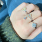 Top Gem Grade India Rainbow moonstone Sterling silver adjustable Ring,gift for her,statement ring