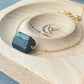 Natural Raw Protection Black Tourmaline Crystals,Meditation Stones 14K gold Adjustable slide closed Bracelet
