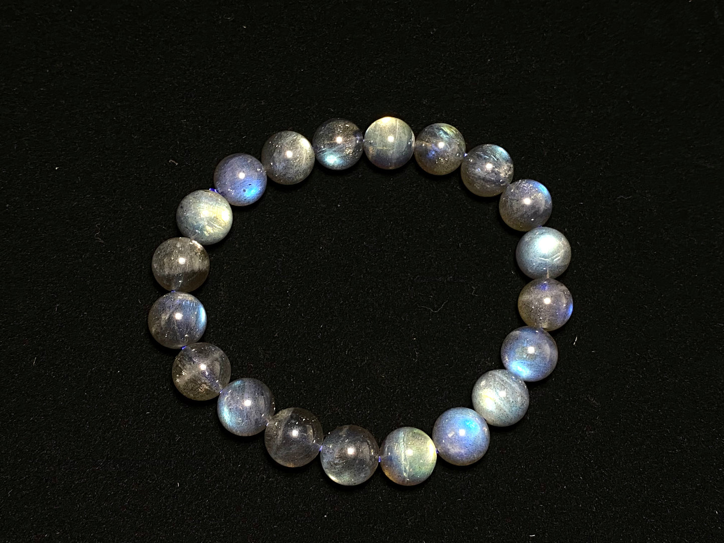 AAAAA grade Natural gray Labradorite moonstone round bead bracelet 8mm 9mm 10mm 11mm