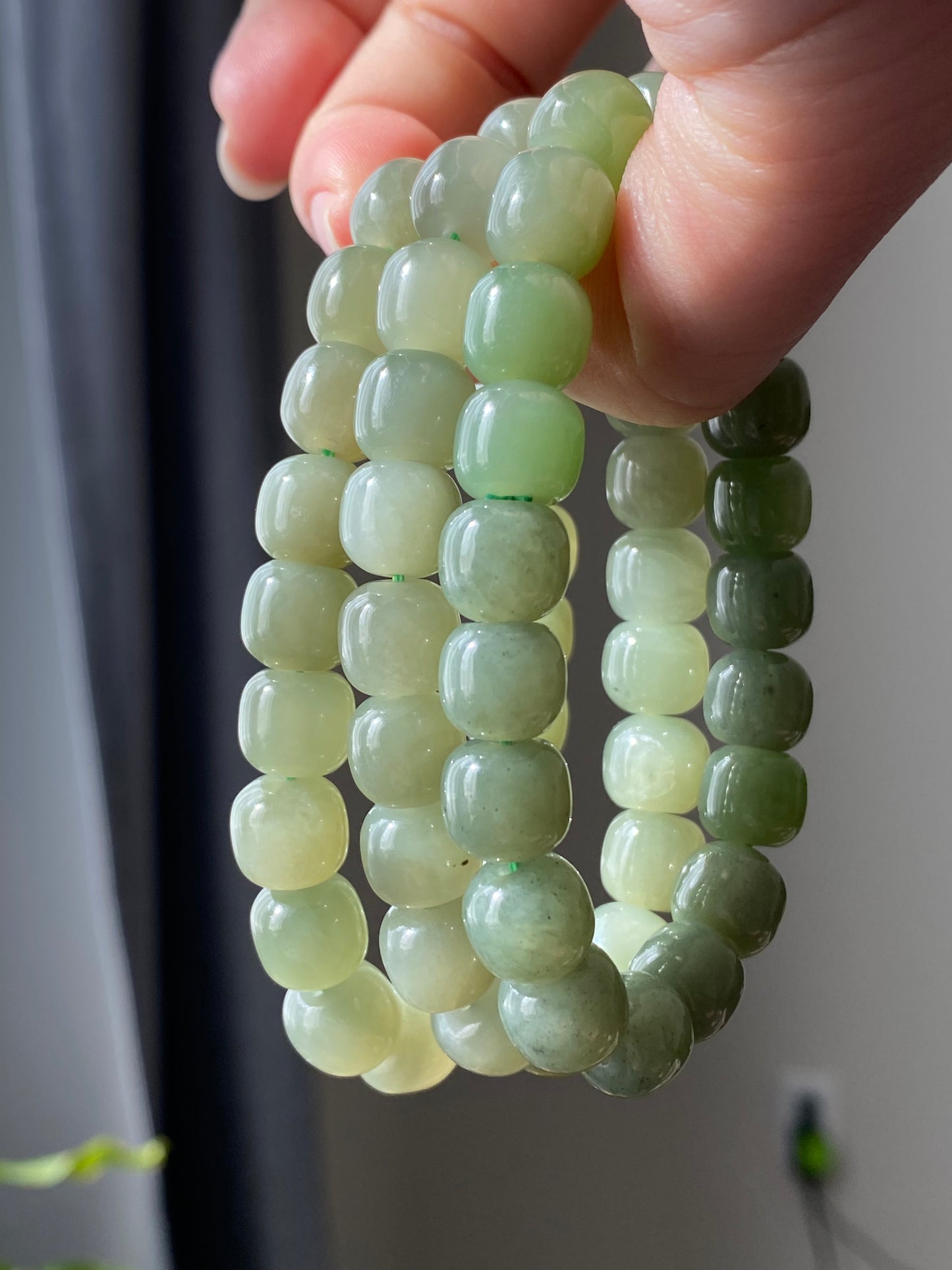 AAA  Natural BIYU Hetian Jade square bead Nephrite bead Bracelet Best Gift for her,gift for Mom