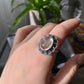 Natural Polished Libyan Desert Glass,Libyan Gold Tektite Sterling silver Mid Century Modern Vintage setting Oval shape Adjustable Ring