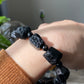 Natural Raw Protection Black Tourmaline Crystals,Meditation Stones,Yoga Crystals Raw Healing Stones Bead Bracelet