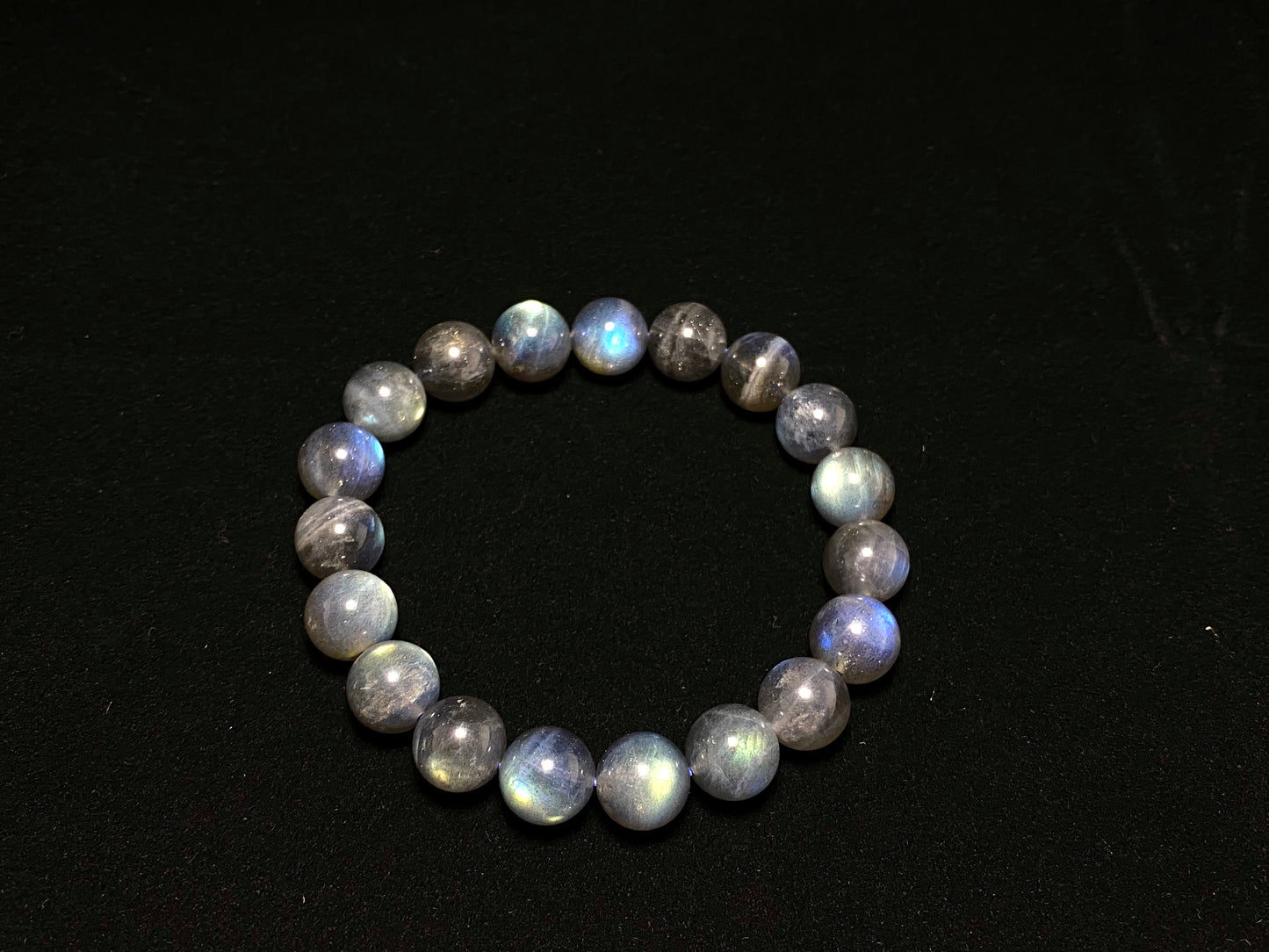 AAAAA grade Natural gray Labradorite moonstone round bead bracelet 8mm 9mm 10mm 11mm