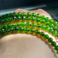AAAAA Rare Genuine Natural High grade clear Green Diopside Chrome pefect round bead bracelet