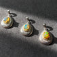 Natural Yello Opal brilliant Rainbow Fine shinning Sterling silver S925 Pendant,Birthstone Jewelry,Cabochon Opal Necklace
