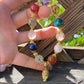 sunstone，rose quartz，Blonde crystal，Turquoise ，Amethyst，Rhodonite，Black Rutilated ，Lapis Lazuli，aquamarine all in one bracelet