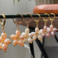 Trendy Natural lovely Freshwater pearls daisy flower shape drop dangle earring，handmade earring, gift for her