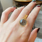 Natural Raw Black Gold Super Seven Princess 14k gold wire pendant necklace 14mm to 16MM