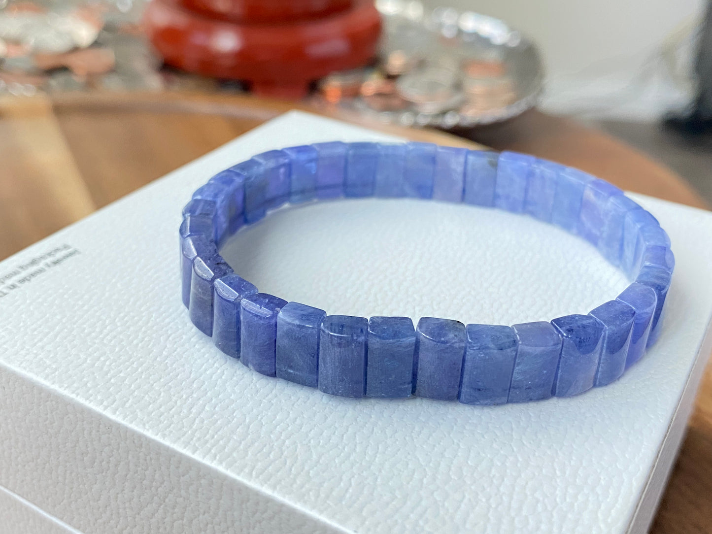 AAAA Grade Retagular Violet Tanzanite  December birthstone bracelet Blue tanzanite jewelry Gemstone bracelet gifts 7mm 8mm 9mm 10mm 11mm