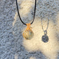 Natural Raw Black Gold Super Seven Princess 14k gold wire pendant necklace 14mm to 16MM