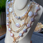 Natural Freshwater pearls baroque stone lotus ins style handmade Necklace, gift for her