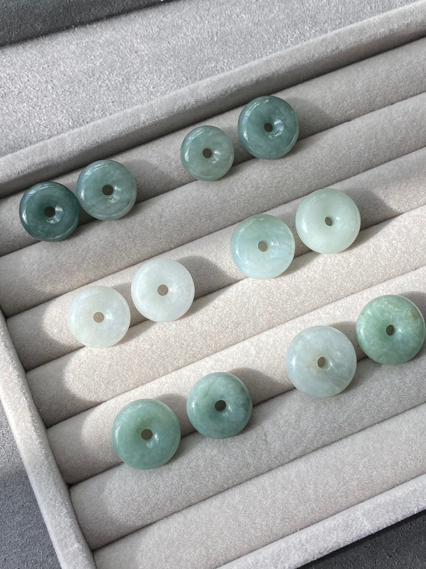 Natural A Donut Hetian Jade,Circle Jade Drop Earring,Drop dangle Earring/EarWire,handmade earring