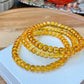 AAAAA Natural yellow gold sweet bee  Amber  Beads Gradient  bead bracelet