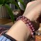 Natural Ruby Red Tourmaline, Pink Tourmaline 6mm-7mm Beaded Bracelet,wholesale price