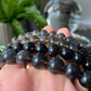 Natural Cintamani Saffordite Tektite Bracelet, wishing stone, Saffordite Tektites, Arizona Tektitest polished round bead bracelet