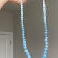 Natural Aquamarine Ocean Blue sky blue gradient Mixed size Bead Healing Crystal Necklace 5-13MM,gift for her