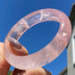 TOPPEST Silky Fire illuminate Rose Quartz Bangle Bracelet,gemstone Rose Quartz Crystal Bangle,gift for her,gift for Mother,Lover
