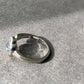 Natural High Clear Grade Heart Shape Blue Topaz Cat paw sterling silver open Ring, Adjustable Ring