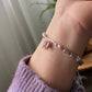 Natural Premium AAA+ freshwater baroque multiple Metal purple pink color rice shape Handmade Bracelet,Bridesmaids Gifts, Gift For Her, Birthday Gift