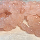 AAA high quality Rose quartz puffy heart shape bracelet bead grapefruit pink