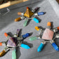 Energy Generator with seven kind Quartz, Tiger eye,Turquoise,Amethyst gemstone Orgonite  Pyramid Reiki Chakra Healing Gift,EMF Protection